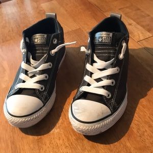 Boys grey high top converse